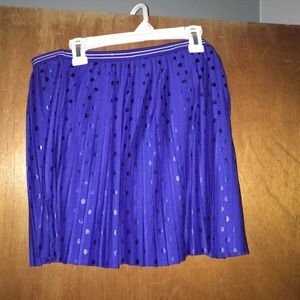Justice blue polka dot skirt